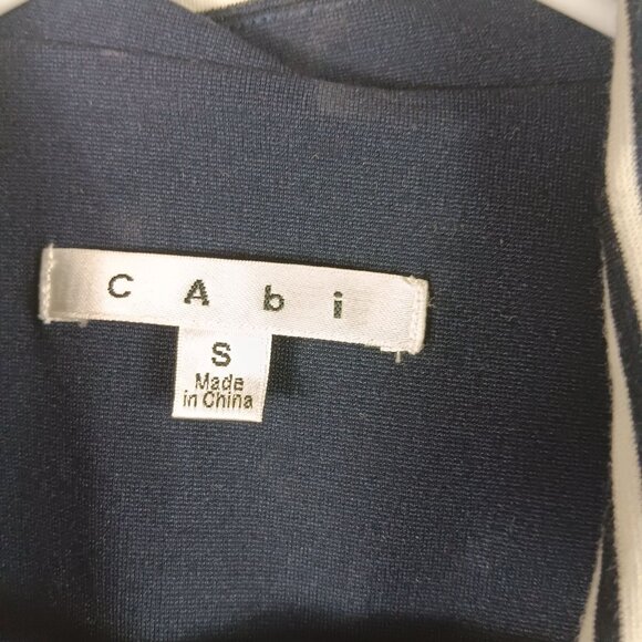 Cabi Striped Nautical Blazer Womens S Navy White Preppy Coastal Double Breasted - Picture 7 of 10